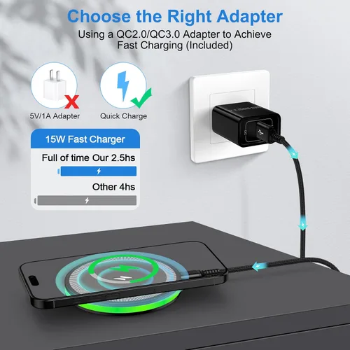 Miniatura 2 de Samsung S26 Ultra Cargador inalámbrico Almohadilla de carga rápida de 15 W para Galaxy S26+ S25 Ultra FE S25+ Z Fold Flip7 S24 Ultra S24+ S23, Pixel