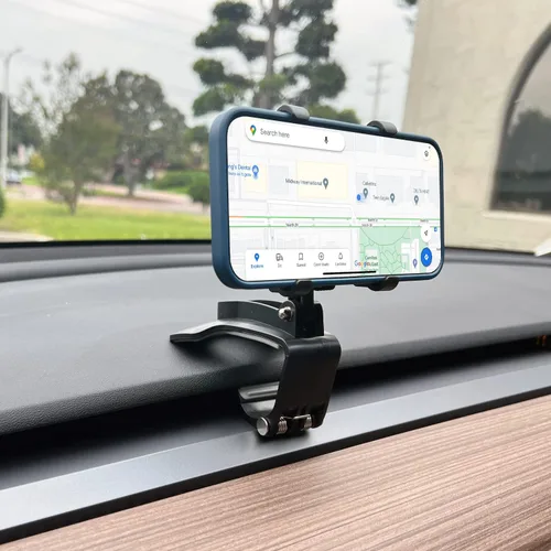 Miniatura 6 de Soporte de teléfono para automóvil, soporte de teléfono celular para automóvil, rotación de 360 grados, soporte de clip para tablero, compatible