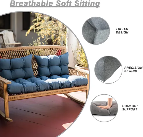 Miniatura 6 de Cojines de banco personalizados para muebles de interior, cojines de asiento de ventana de espuma viscoelástica de 4 pulgadas de grosor