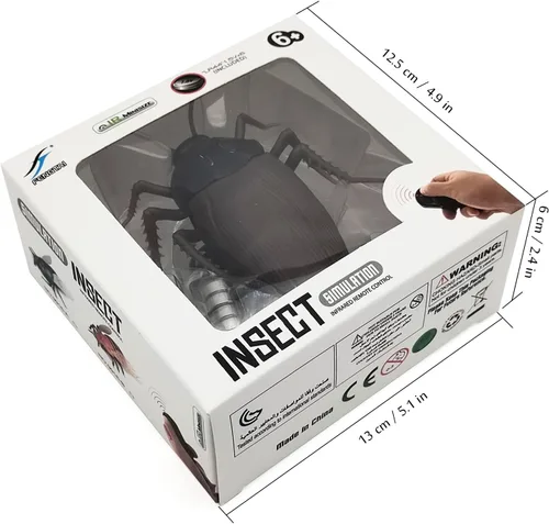 Miniatura 7 de Tipmant Coche de Control Remoto RC Cucaracha Vehículo Animal Juguetes Electrónicos Insecto Realista Insecto con Ojos Luminosos Mascota Gato Regalo