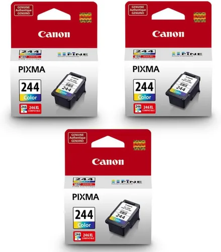 Canon Paquete de 3 cartuchos de tinta a color CL-244 para impresoras de inyección de tinta todo en uno PIXMA IP, MX, MG, TS y TR - 0.2 fl oz