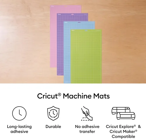 Miniatura 4 de Cricut - Paquete de variedad de alfombrillas de corte (4 unidades, 12 pulgadas x 24 pulgadas) - para máquinas Explore y Maker - Incluye 2 agarre