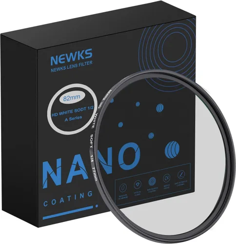 Miniatura 16 de NEWKS Filtro de difusión blanca suave de 1/4 de 1/4, filtro de efecto cinematográfico de ensueño, vidrio óptico HD para fotografía