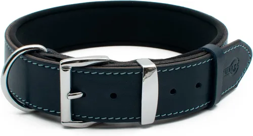 Miniatura 14 de Collar de perro de cuero curtido vegetal para perros grandes, collares de perro resistentes y de diseño de lujo