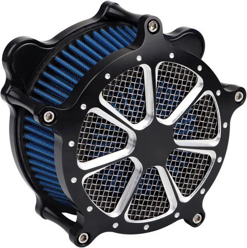 Miniatura 11 de Filtro de entrada azul con filtro de aire de corte en contraste compatible con Harley Dyna 1993-2016, Softail 1993-2015, Touring 1993-2007