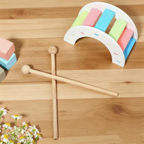 Miniatura 4 de Palitos de percusión de madera de 8 pulgadas, palitos de xilófono de 8 pulgadas, mazos Glockenspiel para carillón de xilófono, bloque de madera