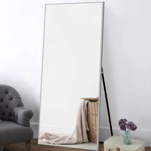 Miniatura 17 de KIAYACI - Espejo para pared de cuerpo completo, espejo para dormitorio o vestidor, se puede colocar de pie, colgado o apoyado contra la pared