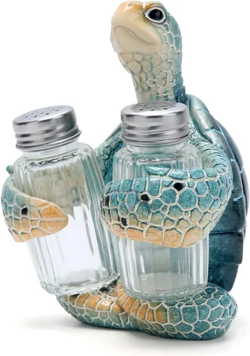 Miniatura 2 de Hodao Figuras de pulpo con salero y pimentero, juego de pulpo con soporte para bar de playa o decoración de cocina tropical, decoración de mesa