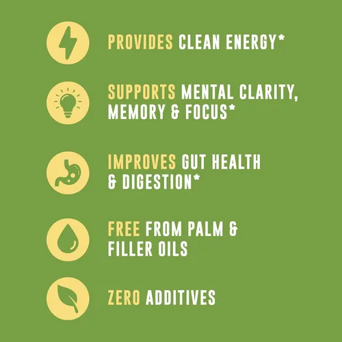Miniatura 4 de Aceite MCT orgánico C10 C8 para energía mental sostenida y apoyo al enfoque, orgánico para café, batidos y más, sin palma, vegano, apto para dieta