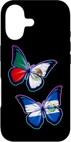El Salvador y México bicultural Roots - Carcasa para iPhone 17 (versión mariposa)