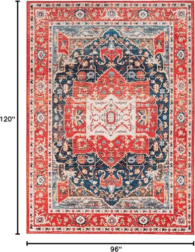 Miniatura 408 de Syalife 4x6 Alfombra Lavable para Área, Ultra Suave Antideslizante, Pila Baja, Alfombra Vintage Resistente a Manchas para Sala de Estar, Alfombra