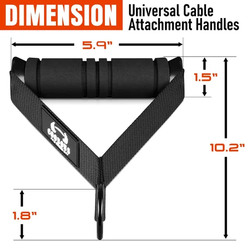 Miniatura 2 de Heavy Duty Exercise Handles, Gym Cable Handles for Cable Machine Attachments, D Handle Cable Attachments, Handles for Resistance Bands, Workout Negro