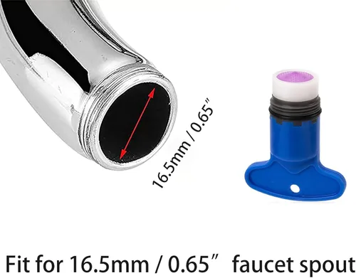 Miniatura 4 de 1 juego de 0.650 in filtro de grifo limitador grifo aireador llave restrictor piezas de repuesto para baño o cocina