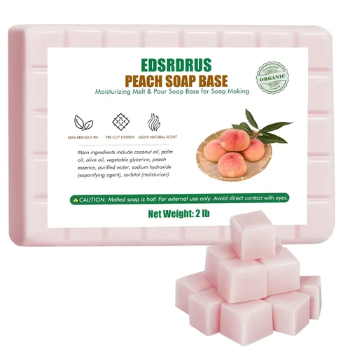 Miniatura 10 de EDSRDRUS Base de jabón aromática de 2 libras, hecha a mano con miel y aceite de coco, base de jabón hidratante para derretir y verter