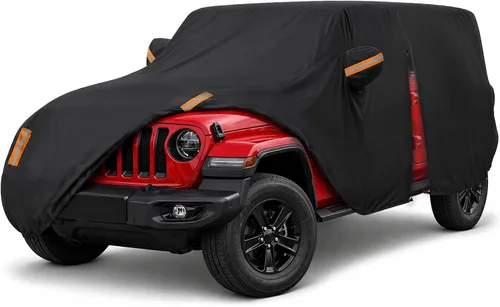 Funda de coche para Jeep Wrangler de 2 puertas 1987-2026 JK JL CJ YJ TJ para exteriores, impermeable, sol, lluvia, nieve, granizo, protección UV,