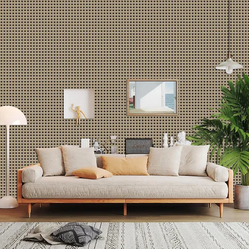 Miniatura 3 de Papel tapiz de ratán para despegar y pegar para muebles de dormitorio, papel extraíble para decoración de pared, 17.7 x 236 pulgadas, 29 pies