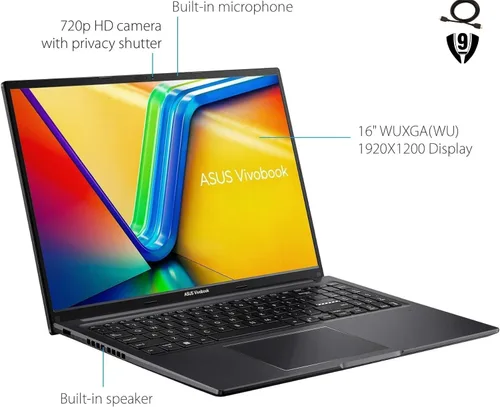 Miniatura 2 de ASUS Vivobook WUXGA de 16 pulgadas con biseles NanoEdge ultradelgados para portátil, procesador Intel Core i7-1255U, 16GB RAM 512GB SSD, Wi-Fi 5