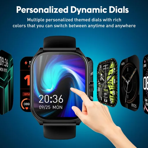 Miniatura 3 de Curve - Reloj inteligente para hombres y mujeres, responde a llamadas, rastreador de fitness de 2.01 pulgadas con 100 modos deportivos, contador