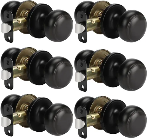 Miniatura 52 de Goldenwarm - Perillas interiores de puerta de bronce aceitado, perillas para puerta de dormitorio, pomo de puerta de bronce con privacidad, perilla