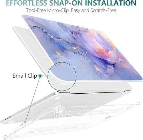 Miniatura 6 de TWOLSKOO Funda para MacBook Neo de 13 pulgadas 2026 A3404 A18 Pro Chip, carcasa rígida de plástico con adaptador tipo C, 2 fundas para cámara web