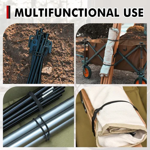 Miniatura 6 de Cuerda Elástica de Bungee, Cordón de Choque de Bungee Resistente, Cuerdas Elásticas de Poliéster para Acampar, Carpas, Carga, Cuerda Elástica