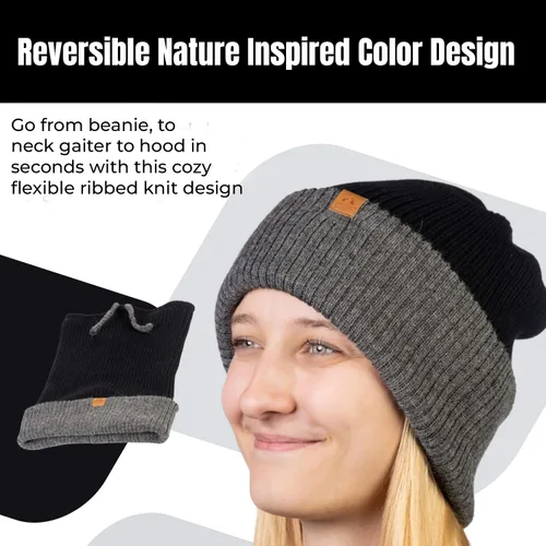 Miniatura 2 de Baby Alpaca Neck Warmer, Unisex Winter Warmer Hat, Neck Gaiter Scarf