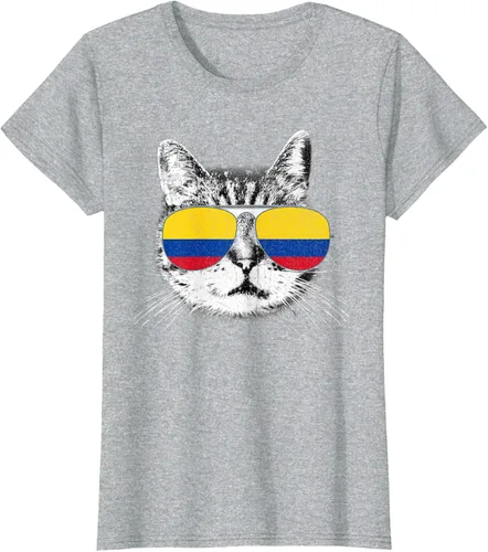 Miniatura 31 de Camisa de bandera de Colombia, orgullo colombiano, gato, hombres, mujeres, niños, camiseta de regalo