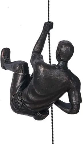 Miniatura 4 de Juego grande de 6 hombres trepadores de pared, 6 hombres escaladores negros + 3 rocas para ocultar uñas, decoración de pared, arte de pared