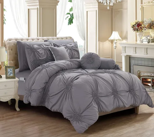 Miniatura 2 de Elegant Comfort Lujoso, suave y acogedor juego de edredón de girasol de 10 piezas, juego completo suave y sedoso que incluye juego de sábanas