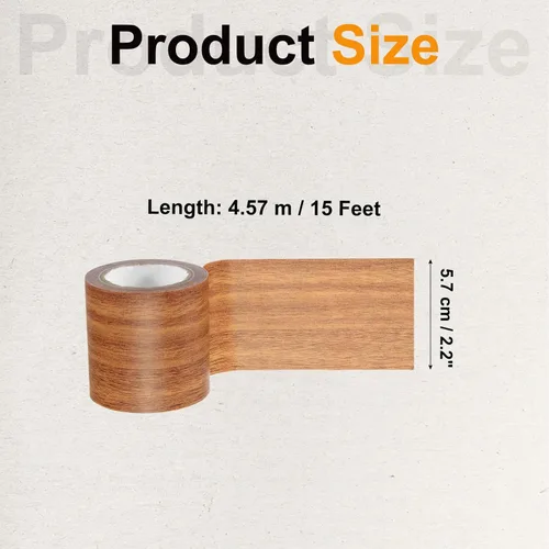 Miniatura 2 de PATIKIL Cinta de grano de madera de 2.2 pulgadas x 15 pies, cinta de reparación de textura de madera autoadhesiva con efecto de madera realista