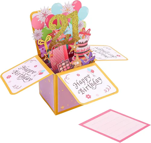 Miniatura 17 de CIEHER Tarjeta desplegable de cumpleaños número 13 para adolescentes, tarjeta de felicitación 3D única, regalos de cumpleaños para niñas y niños
