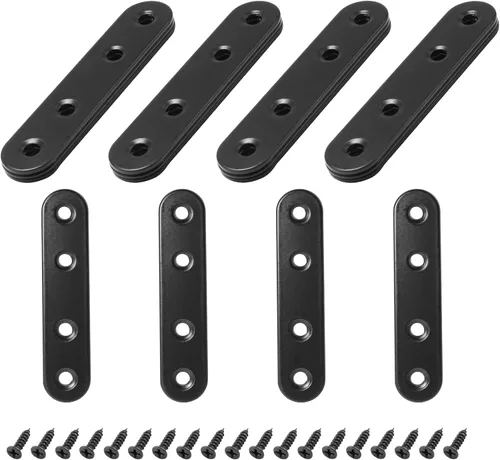 Miniatura 12 de Paquete de 16 soportes rectos de placa plana de acero inoxidable de 1.5 pulgadas, soporte de metal plano de 1.5 pulgadas, soportes de metal de 1.5