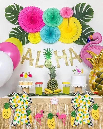 Miniatura 4 de Estivaux 2 lazos de piña de verano para corona, lazos de corona de primavera y verano, lazos de lana cuadriculada negra y blanca, lazos de arpillera