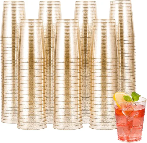 Miniatura 10 de JOLLY CHEF Vasos de plástico desechables transparentes de 8 onzas, paquete de 200 vasos de plástico transparente resistentes perfectos para bodas