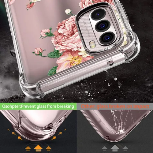Miniatura 3 de Osophter Funda para Moto G Stylus 2022, transparente, esquinas reforzadas, TPU y absorción de golpes, flexible para Motorola Moto G Stylus 4G 2022