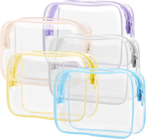 Miniatura 12 de PACKISM Neceser aprobado por la TSA, paquete de 2 – 1 mediano de cuarto de galón de mano de la TSA y 1 grande para equipaje facturado, bolsa de 4