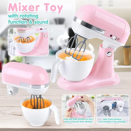 Miniatura 4 de Juguetes de electrodomésticos de cocina de PLAY - Juego de accesorios de cocina para niños, juguetes de juego de simulación con cafetera