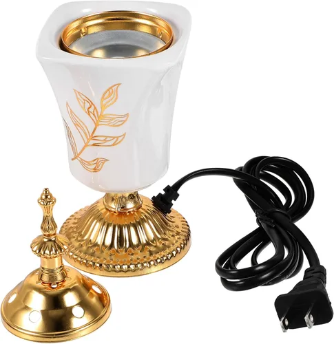 Holibanna Quemador de incienso eléctrico, estilo de Oriente Medio, incensario de escritorio para yoga, spa, aromaterapia, decoración del hogar,