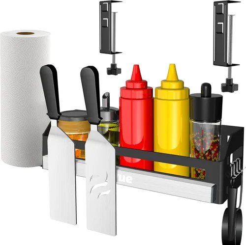 Organizador de Plancha para Planchas Blackstone de 17"/22"/28"/36"/Carrito de Preparación, Accesorios de Plancha Blackstone que Ahorran Espacio,
