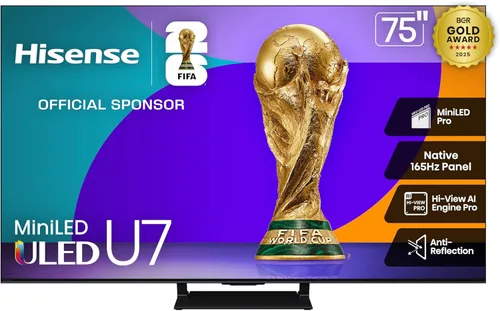 Miniatura 35 de Hisense 55" U7 Mini-LED ULED 4K UHD Best Premium Gaming Google Smart TV (55U7SG, 2026 NUEVO) - Hi-QLED, Native 165Hz, VRR 330, HDR10+, Dolby Vision