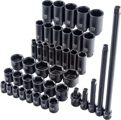 Miniatura 2 de 43PC 1/2" DR AE IMP JUEGO DE SOCKET, Negro
