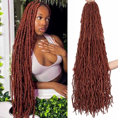 Miniatura 44 de 6 Paquetes Soft Locs Cabello de Ganchillo Pre Looped Faux Locs Trenzas de Ganchillo Goddess Locs Dreadlocs Cabello Sintético Para Mujeres Negras 1b