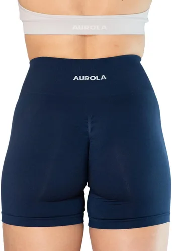 Miniatura 4 de AUROLA Intensify - Pantalones cortos deportivos sin costuras de cintura alta para mujer, para correr, gimnasio, fitness, yoga, entrenamiento