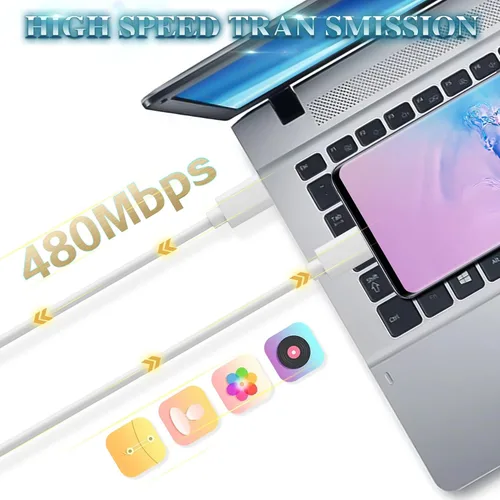 Miniatura 6 de Cargador súper rápido Samsung, bloque de carga rápida Samsung, paquete de 2 cargadores de pared USB C Samsung de 25 W, cable USBC rápido de 3 m