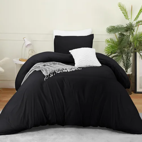 Miniatura 8 de Utopia Bedding Juego de funda de edredón con fundas de almohada, funda de edredón de 2 piezas con cierre de cremallera, 1 funda de edredón con 1