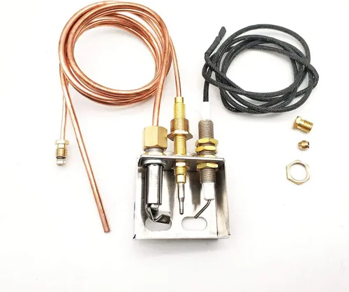 Miniatura 4 de MENSI Chimeneas de gas propano para fogatas, pieza de repuesto de seguridad, montaje de quemador piloto para kit de encendedor de propano