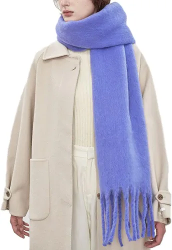 Miniatura 108 de Bufanda grande y gruesa de gran tamaño, esponjosas, de lana grande, gruesa, cálida para invierno