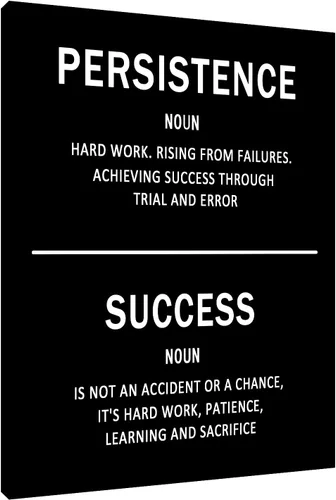 Miniatura 60 de Motivational Wall Art 1% Better Every Day Quote Framed Canvas Poster Inspirational Wall Decor for Office Gym Study Room Small Size Growth Mindset