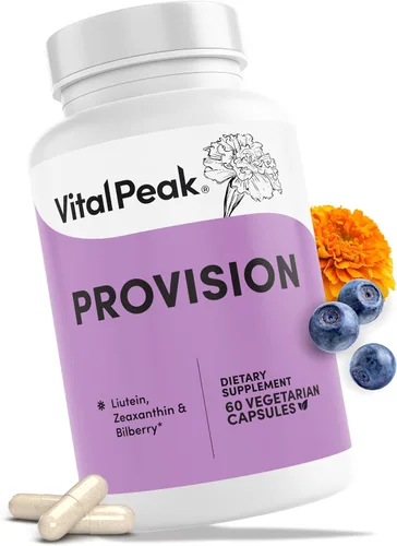 Vital Peak® Provision Vitaminas para los ojos – Suplementos para la salud ocular – con arándano, luteína, zeaxantina y más vitaminas – Vegano, sin