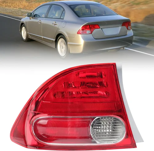 Lente de luz trasera para Honda Civic de 4 puertas sedán/híbrido lado del conductor HO2800166 33551SNAA01 (izquierda)